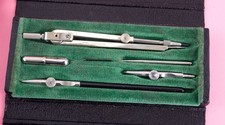 Vintage Charvoz 612 West German Drafting Compass Set Drawing Instrument Cased picture