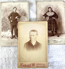 3 Old Vtg Studio Cabinet Card Picture PHOTO ALLEGHENY PA BARCLAY BARTLEY child picture