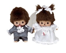 Monchhichi Bebichhichi Wedding Doll Set Bride & Groom 2PCS New Authentic picture