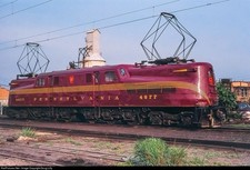 The Pennsylvania Railroad GG1 #4877 electric locomotive (Tuscan Red)  Photo picture