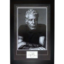 Anthony Bourdain Full-Size Poster Deluxe Framed with Autograph - JSA picture