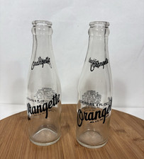 Orangette 6 oz 1940s Glass Soda Bottles Kansas City & Arkansas Vintage 1947 Two picture