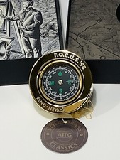 NOS Solid Brass COMPASS Paperweight With Box. AITG Classics Focus 98”Reno picture