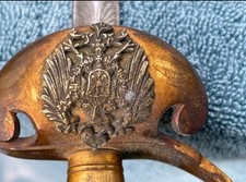 Saxon Imperial Postal Official Degen Sword- R. Trautvetter Dresden - WKC Etched picture