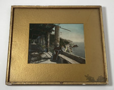 VTG Antique Amalfi Veduta dall' Hotel dei Cappuccini Hand Tinted Photograph picture