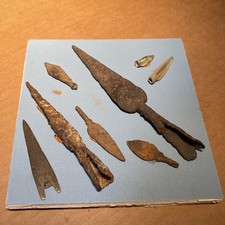 Michigan Native Arrowheads Spearheads Points Collection Of Artifacts picture