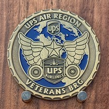 UPS Airlines Air Region Veterans BRG Themed Challenge Coin  W#13 picture
