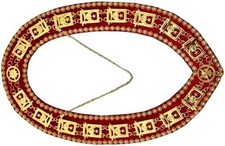 SHRINE CHAIN COLLARS, MASONIC SHRINER NOBLE CHAIN COLLAR WITH GOLD PLATED picture