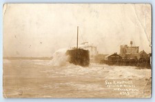 c1910's Steamer Ship A Ground Dewitt Seitz Duluth MN RPPC Photo Antique Postcard picture