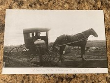 C. 1906 Grindstone City, MI Horse-Drawn Postal RFD Mail Wagon RPPC Postcard picture