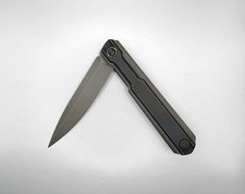 WE KNIFE Peer Flipper Knife Titanium & Brass Handle (3.46