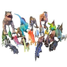 Dinosaurs Huge Mixed Lot Of 26 Prehistoric Educational Toys picture