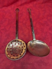 VINTAGE COPPER & BRASS LADLE DIPPER DECORATIVE PRIMITIVE KITCHEN TOOL picture