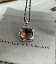 David Yurman Sterling Silver 17mm Albion Morganite & Diamonds 18