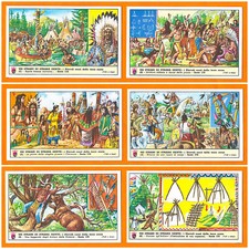 1949-69 Caffe LAVAZZA Torino - Lot of 6 Italian Trading Cards - Mint - RARE picture