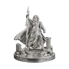 Zeus, King of the Gods Statue Solid .999 Fine Silver Made to Order 3-12 oz t picture