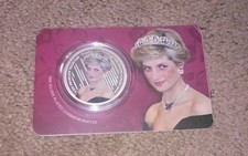 Silver Plated Commemorative Medallion Featuring Diana Princess Of Wales... picture