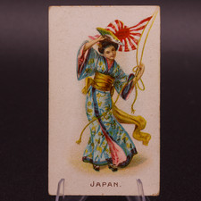 1908 Wills Flag Girls of All Nations Japan No. 48 Capstan Navy Cut Cigarette picture