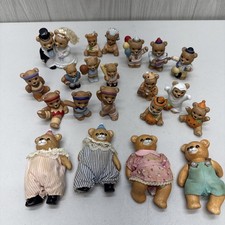 Large Lot 21 HOMCO Teddy Bear Figurines - Various Series & Occupations - Vintage picture