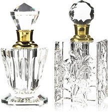 Crystal Perfume Bottle Set Vintage Style (2 Pack) FAST SHIPPING picture