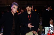 David Byrne and Jerry Harrison of Talking Heads inductees Old Photo 2 picture