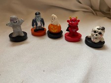 5 Vintage RUSS BERRIE Mini Halloween Figurines STAMPS picture
