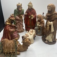 Raz Imports Christmas Nativity Scene Figurines 7 Piece Resin Camel Wisemen Baby picture