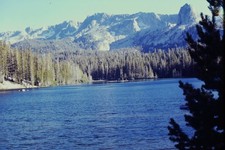 c1960's Kodachrome 35mm Slide, Sierra Nevada Mountains Lake Pine Trees alpine picture