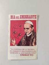Pope Paul VI, Holy Card, Emigrant's Day, Supplication to Our Lady picture