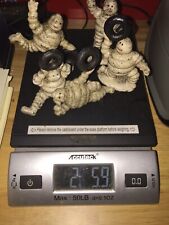 Michelin Tire Men 5 Piece SET Cast Iron Goodyear Collector Paperweight Patina picture