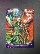 2026 Topps Chrome Marvel Black Knight Fanfare Purple Speckle /75 picture