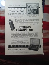 1928 Print Ad Chicago Jefferson Fuse & Electric Company Car Ignition Coils picture