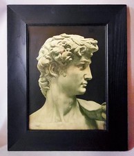 c.1910 Italian Grand Tour Silver Photograph Print Michelangelo Statue of David picture
