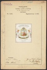 New York NY 1882 Young Ladd & Coffin Perfumery Trade Mark California Water picture