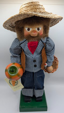 Vtg Christian Ulbricht Holtzkunst Farmer w/ Goose in Basket Nutcracker picture
