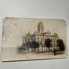 Vintage Real Photo Postcard Rppc Fairbury Nebraska Courthouse 1906 picture