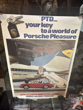 1967 Porsche Factory Tourist Delivery showroom poster ~ ORIGINAL picture