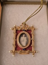 ​Faberge Red Guilloche Enamel Pearl Square Picture Frame Ornament Hillwood Box picture