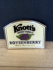 Vintage KNOTT”S BERRY FARM BOYSENBERRY Pure Preserves Refridgerator Magnet picture