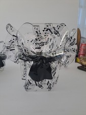 Rare  5 Pc Serving Bowls Tpu Musical Notes Hand Crafted Unique Chic Unusual  picture