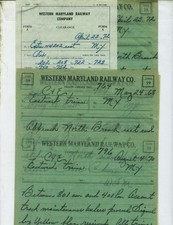 WESTERN MARYLAND RY. TRAIN ORDERS (15) MY (CUMBERLAND) MARYLAND  1962 - 1972. picture