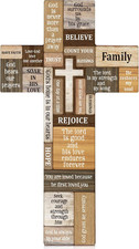 Cross Wall Decor Christian Religious Wooden Cross, 10.6 X 6.1 Inch picture