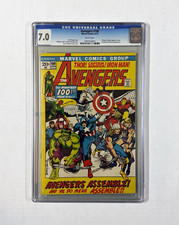 The Avengers #100 1972 CGC 7.0 White Pages Thor Captain America Iron Man picture