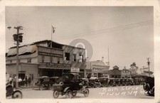 Tijuana Mexico Main Street 1932 RPPC Photo Postcard COPY picture