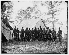 Photo:Warrenton Virginia Ambrose E Burnside Staff 1862 Civil War Camp picture