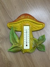 MCM Mushroom Chalkware Miller Studio 1978 Thermometer Vintage picture
