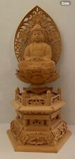 Wood Carving Buddha Statue Traditional Handmade Home Feng Shui Decoration(AS IS) picture
