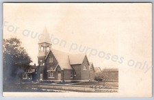 Westfield, PA: RPPC ME Church Exterior Vintage Pennsylvania Real Photo Postcard picture