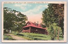 Postcard NY Tannersville Hylan Lodge New Yor Police Camp Catskill Mountain J3 picture