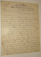 1895 J F Leavitt Letter Twin Mountain NH Logging Lumbermans Handles Ephemera picture